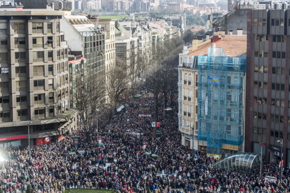 Vistá aérea de la Plaza Moyúa. (Marisol RAMÍREZ / ARGAZKI PRESS) Vistá aérea de la Plaza Moyúa. (Marisol RAMÍREZ / ARGAZKI PRESS)