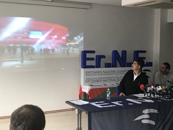 Comparecencia del sindicato Erne tras la muerte de Inocencio Alonso. (@Erne_sindicato)