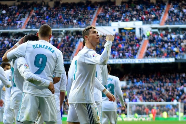 Cristiano Ronaldo ha hecho un doblete. (Pierre-Philippe MARCOU/AFP)