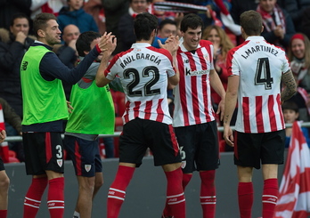 San José ha marcado el gol de la victoria para el Athletic. (Marisol RAMIREZ/ARGAZKI PRESS)