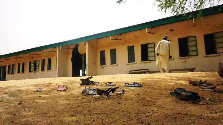 Imagen de la escuela de Dapchi tras el ataque de Boko Haram. (Aminu ABUBAKAR / AFP)
