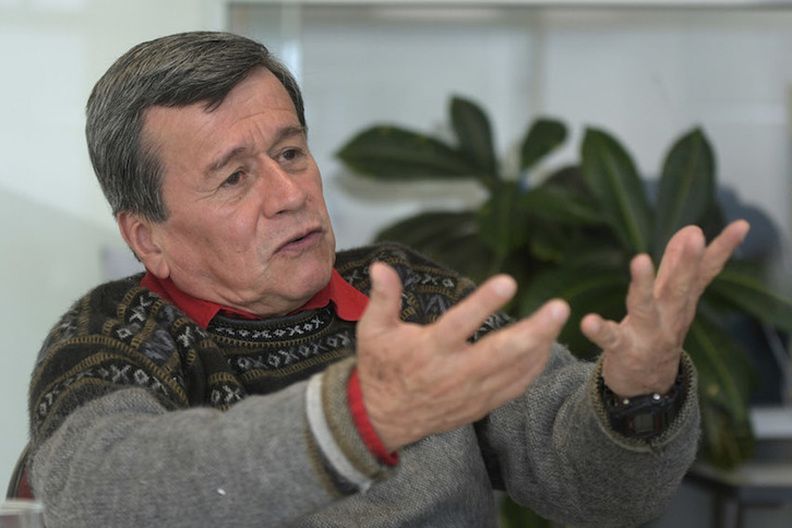 Pablo Beltrán, jefe negociador del ELN en enero pasado. (Juan RUIZ/AFP)
