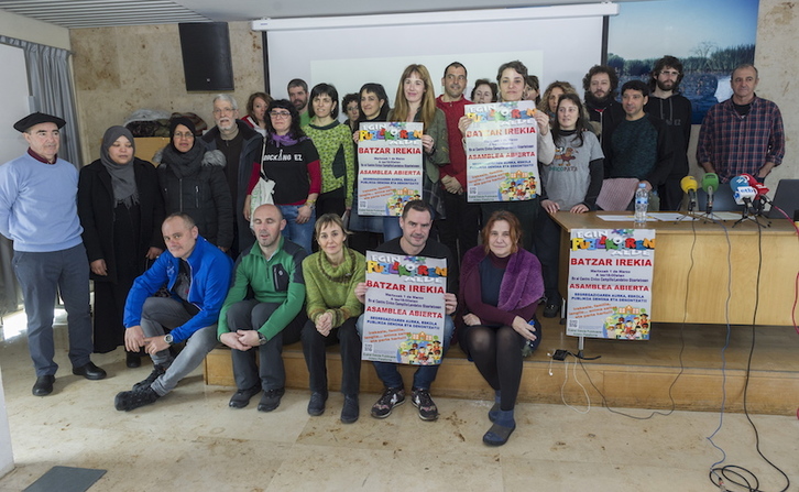 Comparecencia de la plataforma en defensa de la escuela pública vasca de Gasteiz. (Juanan RUIZ/ARGAZKI PRESS)
