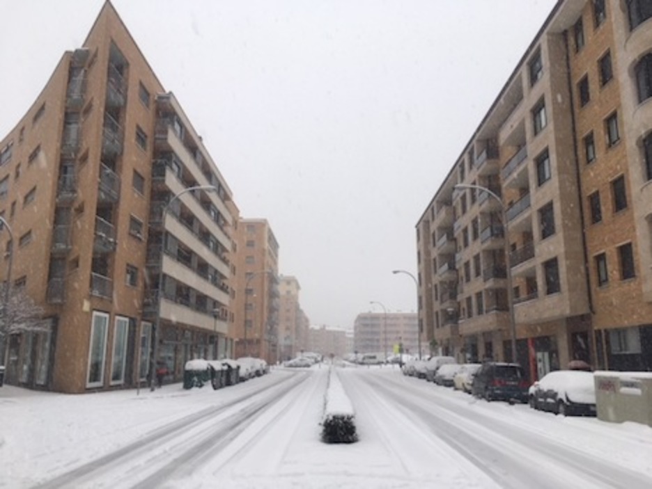 Nieve en Arrotxapea.