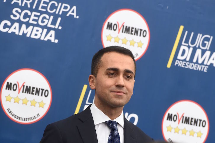 Di Maio ha comparecido como vencedor de las generales italianas. (Filippo MONTEFORTE / AFP)