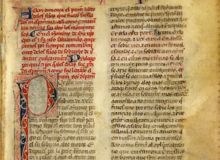 Foto del manuscrito del amejoramiento del Fuero General de Nafarroa, de Carlos III El Noble. (GOBIERNO DE NAFARROA)