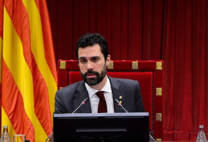 El presidente del Parlament, Roger Torrent. (Lluís GENÉ/AFP)