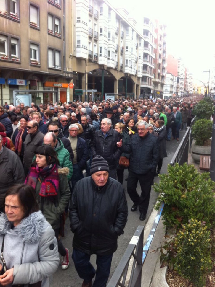 Imagen de la manifestación en Gasteiz. (@gara_iiriondo)