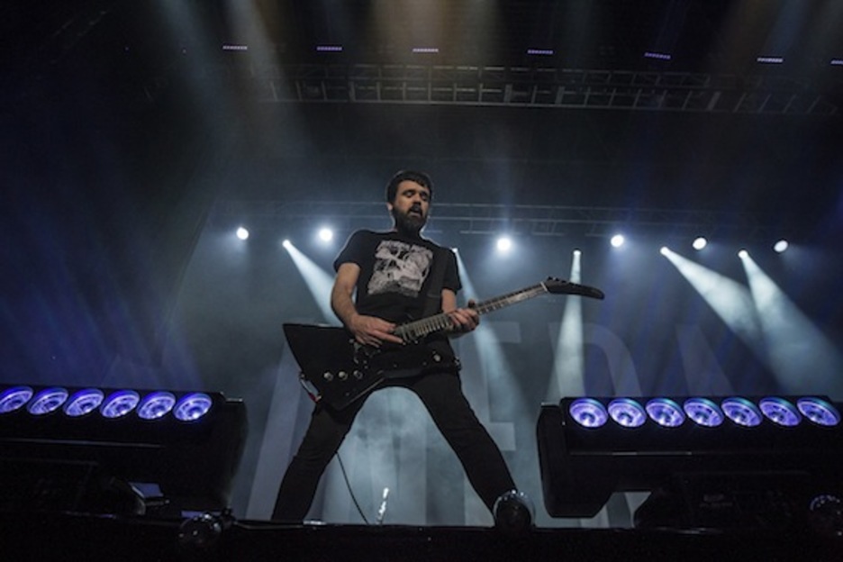 ‘Infrasoinuak’ diskoa aurkezteko biraren baitan Euskal Herrian emango duten kontzertu bakarra izango da BECekoa. (Aritz LOIOLA/FOKU) ‘Infrasoinuak’ diskoa aurkezteko biraren baitan Euskal Herrian emango duten kontzertu bakarra izango da BECekoa. (Aritz LOIOLA/FOKU)