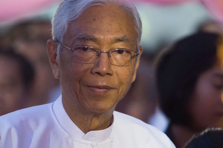 El presidente birmano, Htin Kyaw, en una imagen de archivo. (Ye Aung THU/AFP)