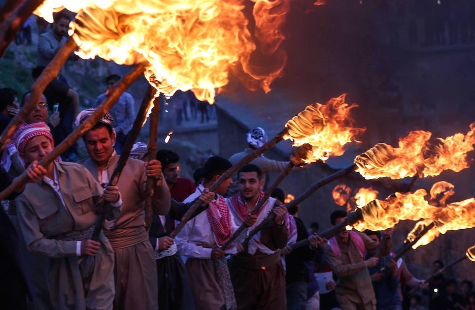 Akran ere irudi ikusgarriak ikusi dira. (Safin HAMED / AFP) Akran ere irudi ikusgarriak ikusi dira. (Safin HAMED / AFP)