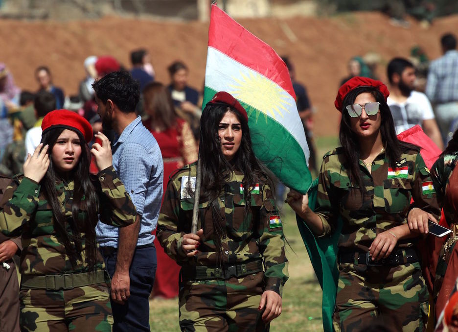 Emakumeak nagusi Qamishiin. (Delil SOULEIMAN / AFP) Emakumeak nagusi Qamishiin. (Delil SOULEIMAN / AFP)