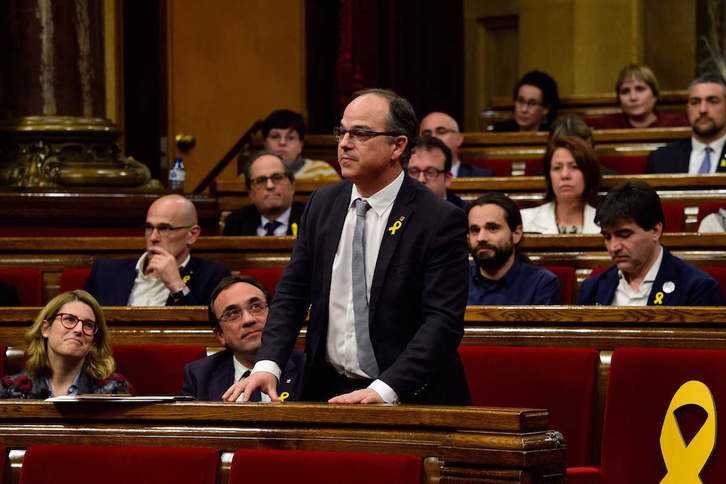 El Parlament ha rechazado la investidura de Jordi Turull. (Lluis GENE / AFP)