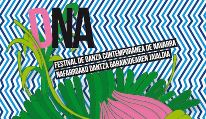 Cartel del Festival de Danza Contemporánea de Nafarroa DNA 2018.
