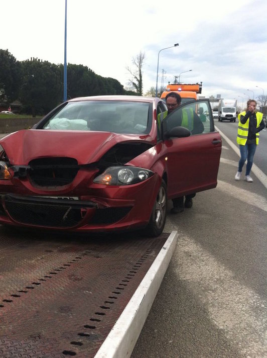 Estado en el que ha quedado el vehículo tras el accidente. (ETXERAT)