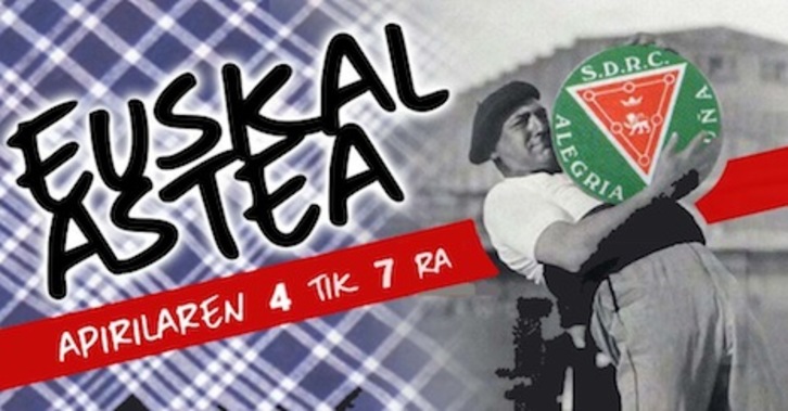 Cartel de la edición de este año de la Euskal Astea de la peña Alegría de Iruña.