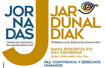 Cartel que anuncia las Jornadas de Paz, Convivencia y Derechos Humanos que se desarrollarán en Baluarte.