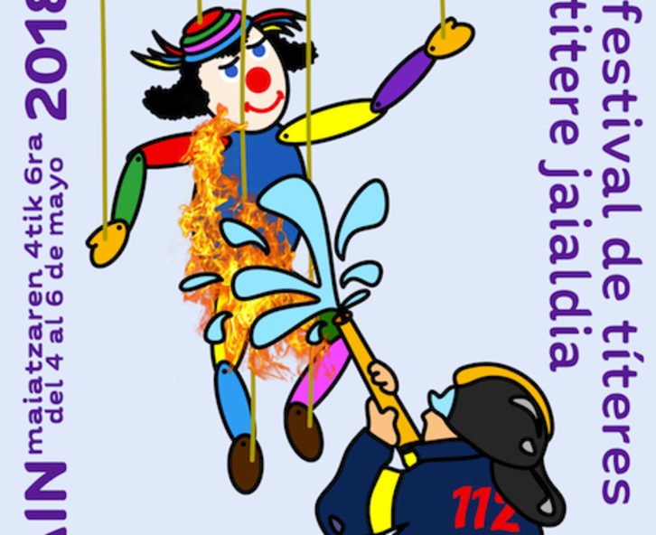 Cartel anunciador del XXIV Festival de Títeres de Barañain.