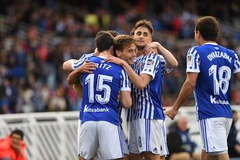 Canalesek egin du neurketako lehen gola. (Jon URBE/FOKU)