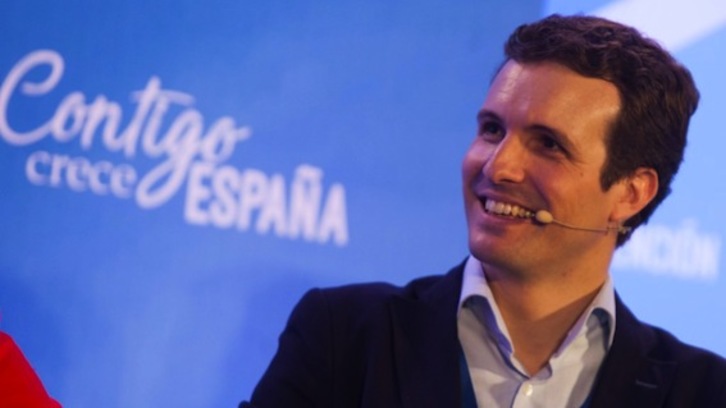 Pablo Casado, durante la convención celebrada por el PP en Sevilla. (@pablocasado_)