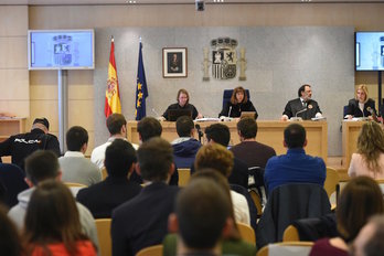 Primera jornada del juicio en la Audiencia Nacional española. (POOL EFE)