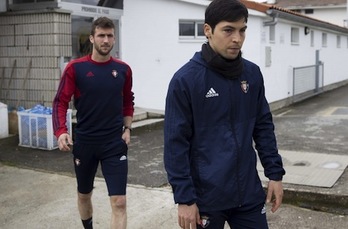 Lasso, en el entrenamiento de Taxoare. (OSASUNA)