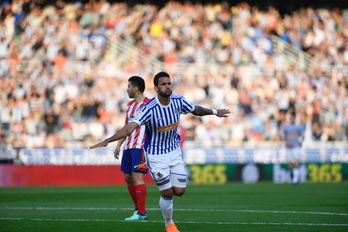 William José ha marcado el primer gol de la tarde. (Gorka RUBIO / FOKU)