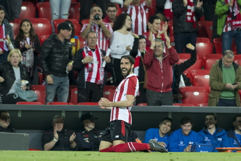 Raúl García anotó el gol del Athletic ante el Levante. (Monika DEL VALLE / FOKU)