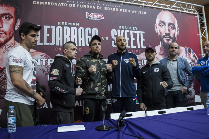 Presentación de la velada de boxeo en Max Center. (Monika DEL VALLE / FOKU)