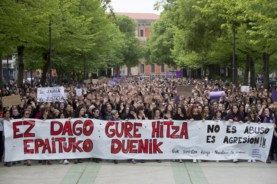 La cabecera, el el Paseo de Sarasate. (Iñigo URIZ / FOKU) La cabecera, el el Paseo de Sarasate. (Iñigo URIZ / FOKU)