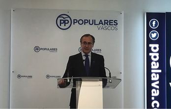 Alfonso Alonso, presidente del PP de la CAV. 