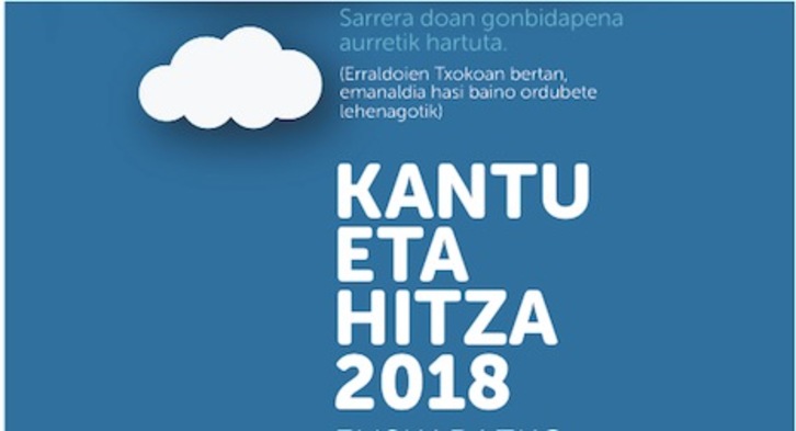 Cartel de la próxima edición de Kantu eta Hitza