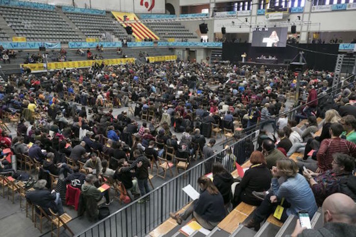 Los miembros de la CUP reunidos en el Consell Politic de la formación. (@cupnacional)
