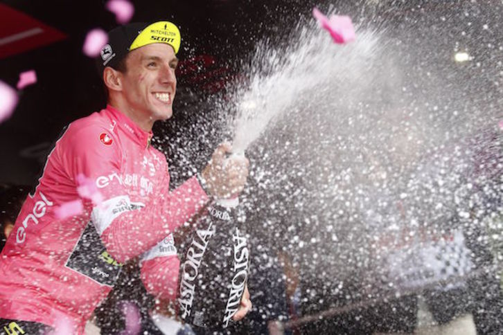 Yates, podiumean. (Luk BENIES/AFP)