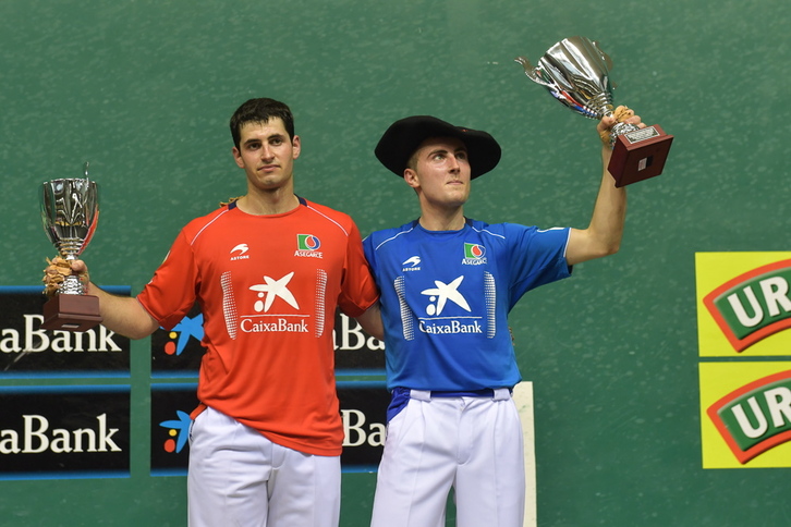 Joanes Bakaikoa, campeón del Manomanista de segunda. (Idoia ZABALETA / FOKU)