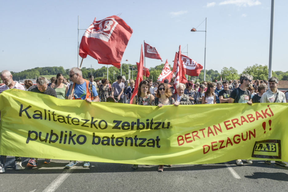 LAB sindikatua mobilizazioan presente. ©Isabelle Miquelestorena