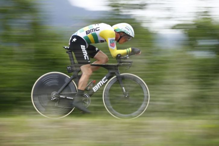 El australiano Rohan Dennis se ha impuesto en la crono. (LUK BENIES / AFP)