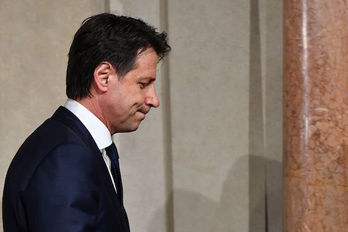 Conte, tras reunirse con Mattarella. (Vincenzo PINTO/AFP)