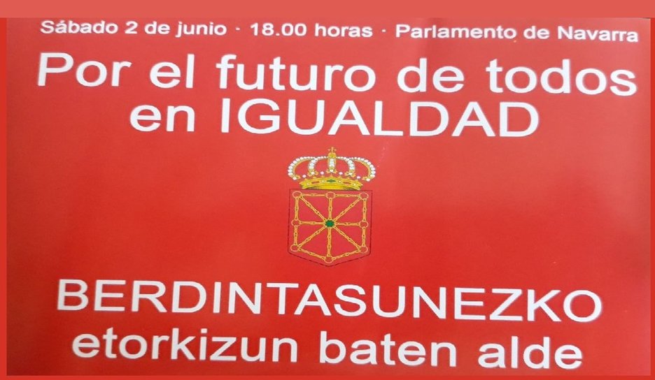 Cartel de la manifestación del 2 de junio. 