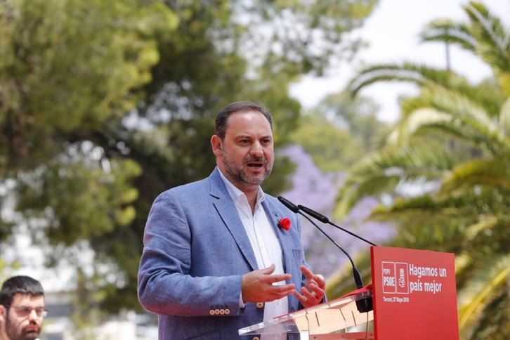 José Luis Ábalos, la semana pasada en un acto en Valencia. (@PSOE)