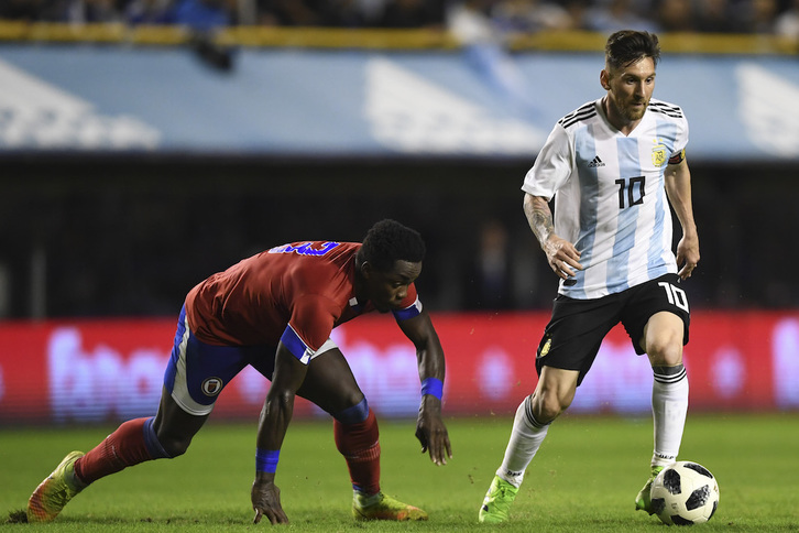 Leo Messi, en un partido anterior con la selección argentina. (Eitan ABRAMOVICH / AFP)