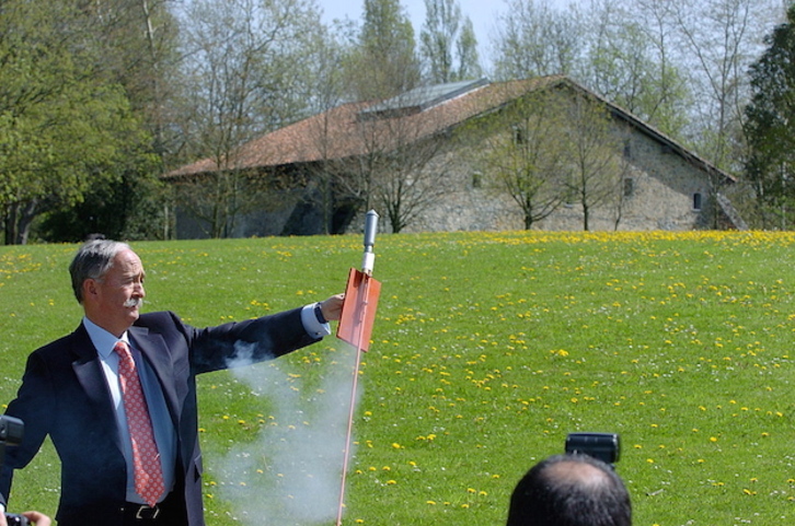 El empresario Antón Iráculis, en un evento celebrado en Txillida Leku en 2006. (Jon URBE / FOKU)