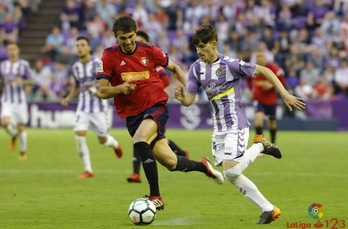 Torró se lesionó en el partido ante el Valladolid. (OSASUNA)