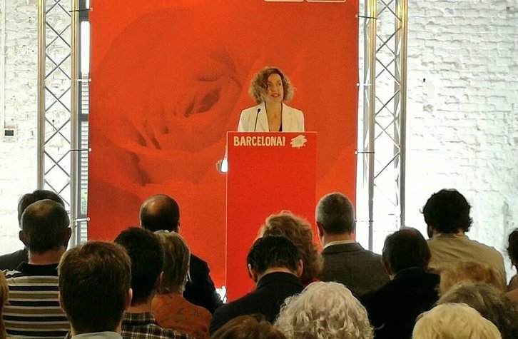 Batet, durante su primer acto como ministra en Barcelona. (@AmbBatet)