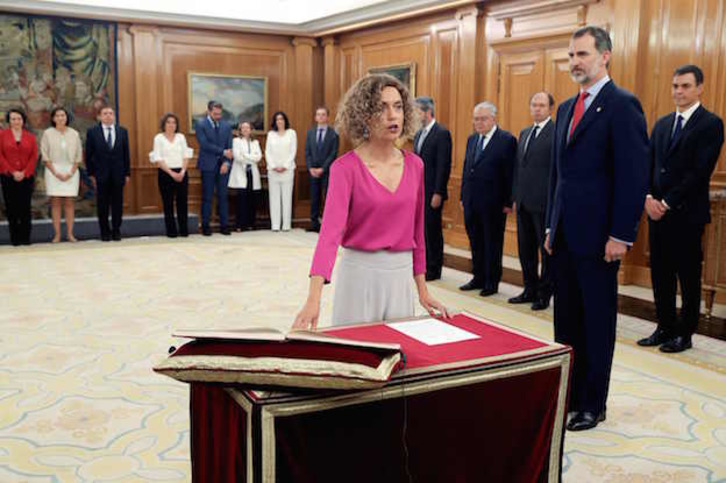 Meritxell Batet, en su toma de posesión como ministra. (J. J. GUILLEN / AFP)