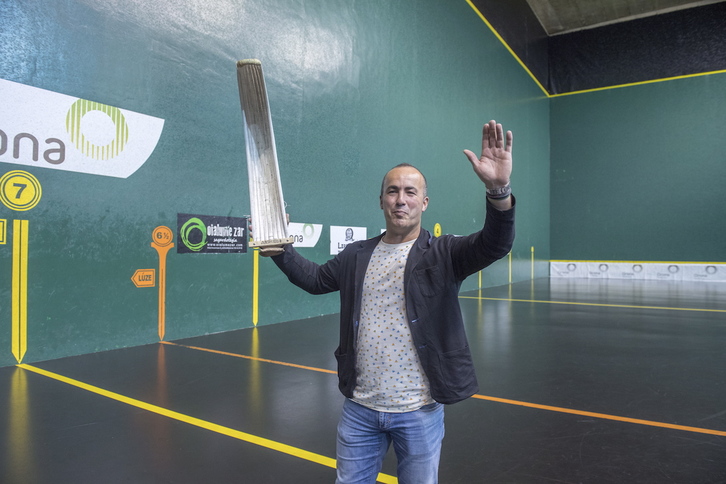 Koteto Ezkurra ha anunciado su despedida en una rueda de prensa en Galarreta. (Gorka RUBIO / FOKU)