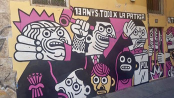 Mural que había pintado el artista Elías Tano en Valencia. 