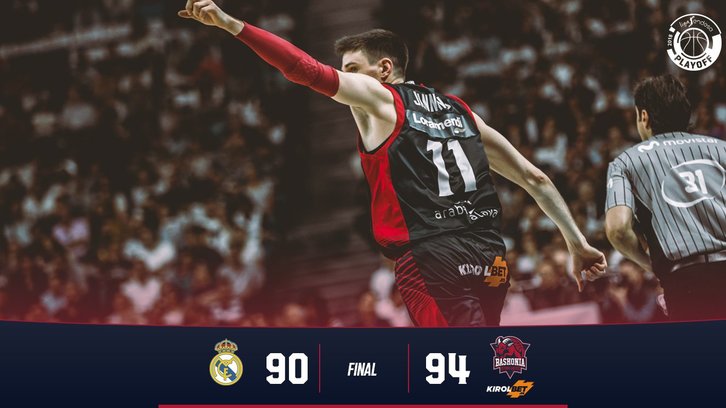 Baskonia se lleva el primer punto de la final. (@baskonia)