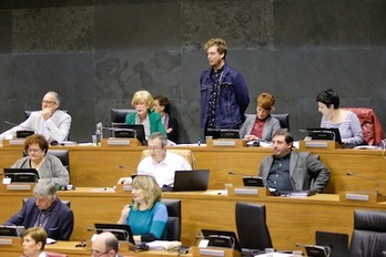 Imagen del pleno de la Cámara navarra. (PARLAMENTO DE NAFARROA)