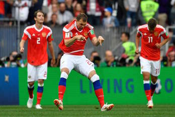 Rusia ha tenido un plácido comienzo con cinco goles a Arabia Saudí. (AFP)